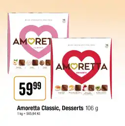 TEMPO Amoretta Classic, Desserts nabídka