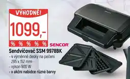 Globus SENCOR Sendvičovač SSM 9978BK nabídka