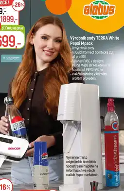 Globus Výrobník sody Terra White Pepsi Mpack nabídka