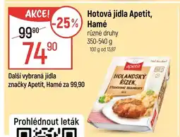 Globus Hotová jídla Apetit, Hamé nabídka