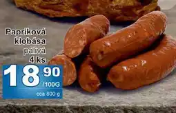 Jip Papriková klobása pálivá 4 ks nabídka