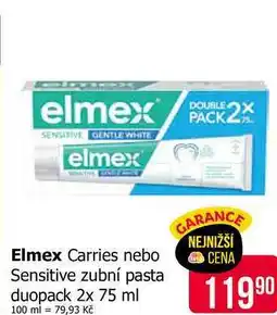 Teta Elmex Carries nebo Sensitive zubní pasta duopack nabídka