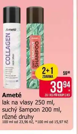 Teta Ameté lak na vlasy nabídka