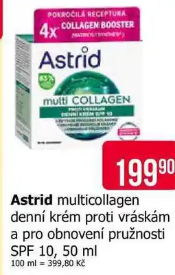 Teta Astrid multicollagen denní krém proti vráskám a pro obnovení pružnosti SPF 10 nabídka