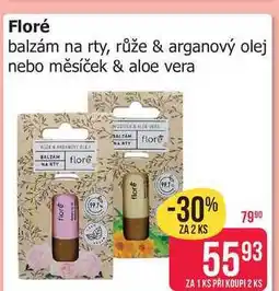 Teta Floré balzám na rty, růže & arganový olej nebo měsíček & aloe vera nabídka