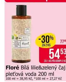 Teta Floré Bílá lilie&zelený čaj pleťová voda nabídka