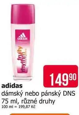 Teta adidas dámský nebo pánský DNS 75 ml, různé druhy nabídka