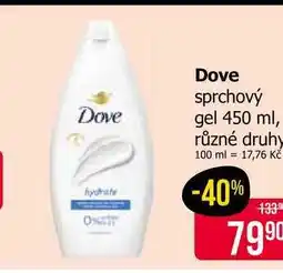 Teta Dove sprchový gel 450 ml, různé druhy nabídka