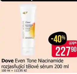 Teta Dove Even Tone Niacinamide rozjasňující tělové sérum nabídka
