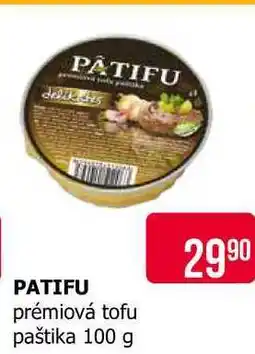 Teta PATIFU prémiová tofu paštika nabídka