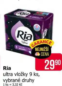 Teta Ria ultra vložky 9 ks, vybrané druhy nabídka