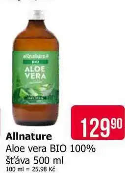 Teta Allnature Aloe vera BIO 100% šťáva nabídka