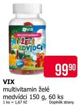 Teta VIX MEDVÍDCI multivitamin želé medvídci 150 g, 60 ks nabídka