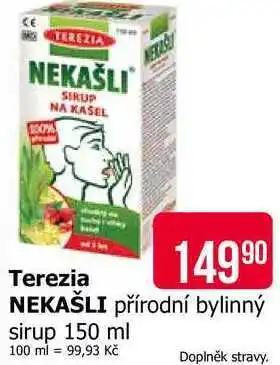 Teta Terezia NEKAŠLI přírodní bylinný sirup nabídka