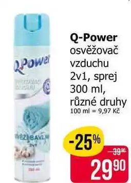 Teta Q-Power osvěžovač vzduchu 2v1, sprej nabídka