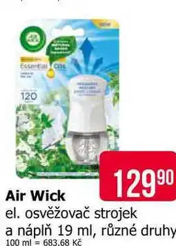 Teta Air Wick el. osvěžovač strojek a náplň 19 ml, různé druhy nabídka