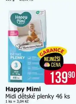 Teta Happy Mimi Midi dětské plenky 46 ks nabídka
