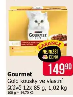 Teta Gourmet Gold kousky ve vlastní šťávě 12x 85 g, 1,02 kg nabídka