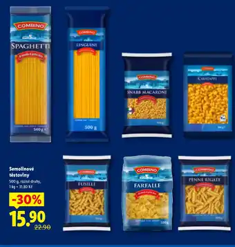 Lidl Semolinové těstoviny nabídka