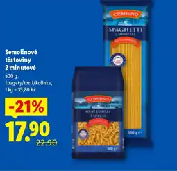 Lidl Semolinové těstoviny 2 minutové nabídka