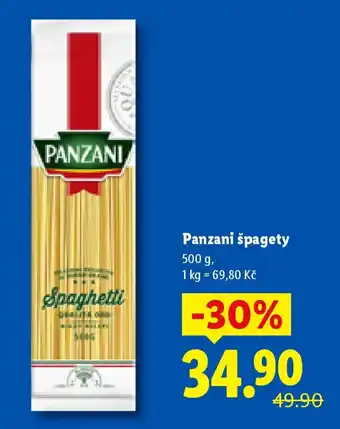 Lidl Panzani špagety nabídka