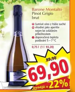 Norma Barone Montalto Pinot Grigio brut nabídka