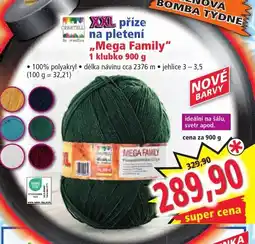 Norma Příze na pletení ,,Mega Family" nabídka