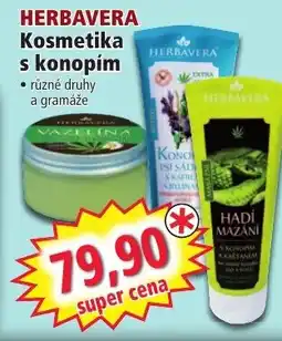 Norma HERBAVERA Kosmetika s konopím nabídka