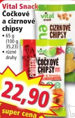 Norma Vital Snack Čočkové a cizrnové chipsy nabídka