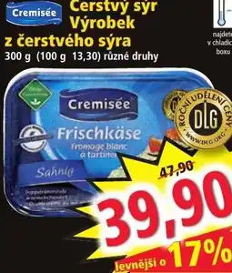 Norma Cremisée Čerstvý sýr Výrobek z čerstvého sýra nabídka