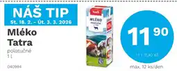 Konzum Mléko Tatra polotučné nabídka