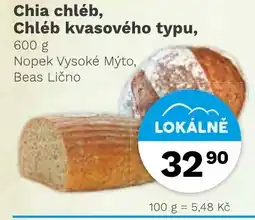 Konzum Chia chléb, Chléb kvasového typu nabídka