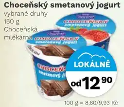 Konzum Choceňský smetanový jogurt nabídka