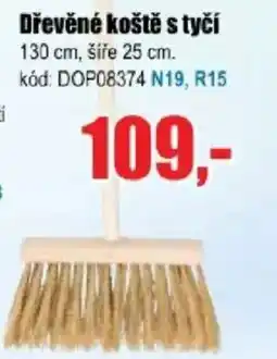 EVA Dřevěné koště s tyčí nabídka