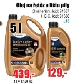 EVA Olej na řetěz a lištu pily nabídka