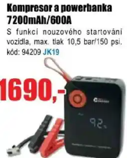 EVA Kompresor a powerbanka 7200mAh/600A nabídka