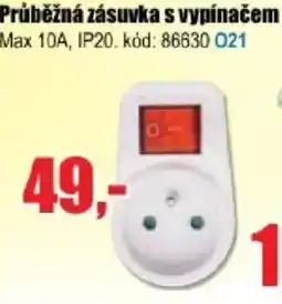 EVA Průběžná zásuvka s vypínačem nabídka