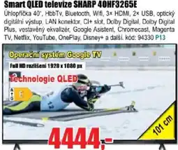 EVA Smart QLED televize SHARP 40HF3265E nabídka