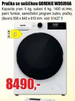 EVA Pračka se sušičkou GORENJE WDS196A nabídka