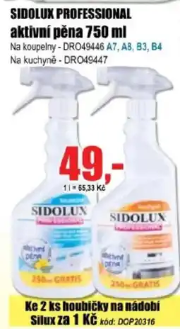 EVA SIDOLUX PROFESSIONAL aktivní pěna nabídka