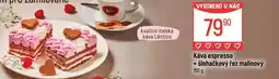Globus Káva espresso + šlehačkový řez malinový nabídka