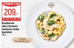 Globus Bramborové noky s lososem, smetanou a baby špenátem nabídka