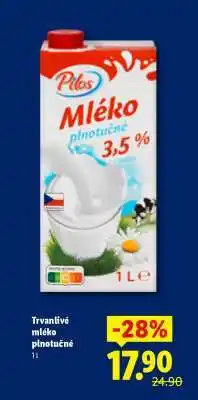 Lidl TRVANLIVÉ MLÉKO PLNOTUČNÉ nabídka