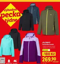 Lidl CRIVIT SOFTSHELLOVÁ BUNDA nabídka