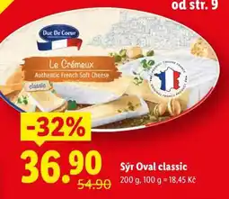 Lidl Sýr Oval classic nabídka
