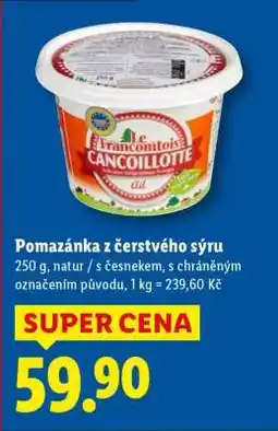 Lidl Pomazánka z čerstvého sýru nabídka