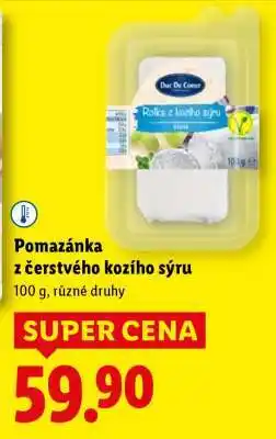 Lidl Pomazánka z čerstvého kozího sýru nabídka