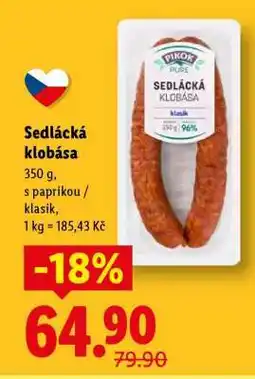 Lidl SEDLÁCKÁ KLOBÁSA nabídka