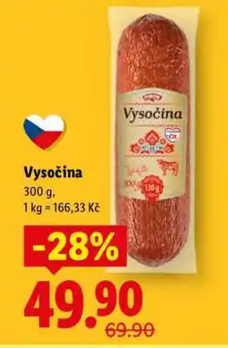 Lidl Vysočina nabídka