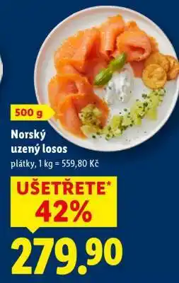 Lidl NORSKÝ UZENÝ LOSOS nabídka